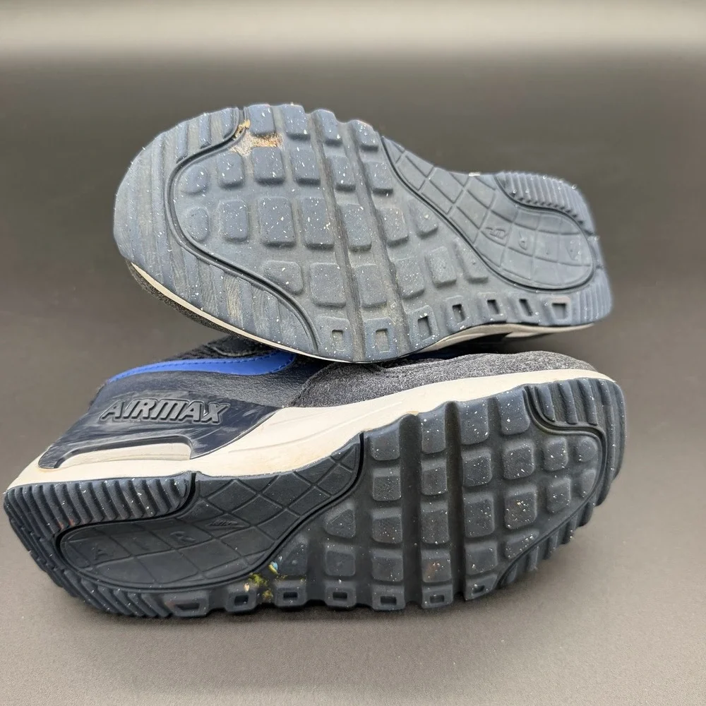 Nike Air Max System Toddler TD Size 11C Navy Blue Hook-and-Loop Sneaker